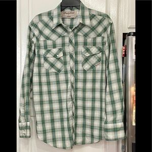 WRANGLER Button Front Shirt Size Large